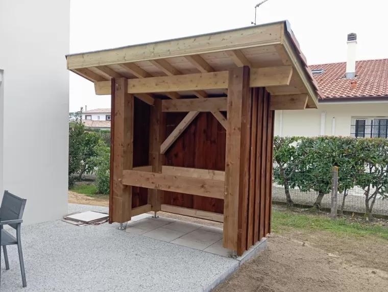 Création d'un abris pour barbecue en bois à Ondres, Capbreton, SARL NICOLAS DIRIS